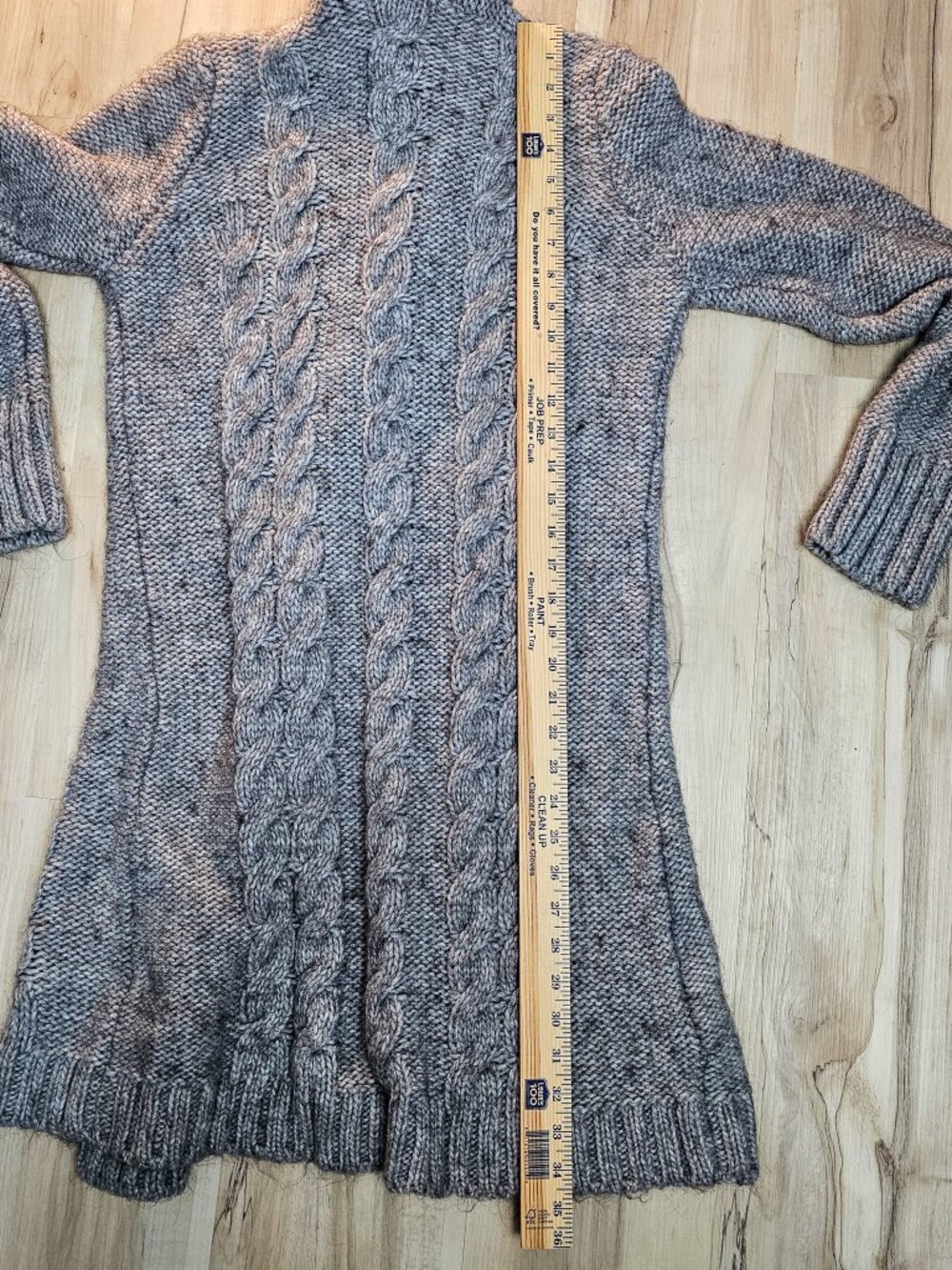 Elsamanda Made in Italy Alpaca Wool Chunky Knit Duster longline Cardigan Size M - Picture 12 of 12